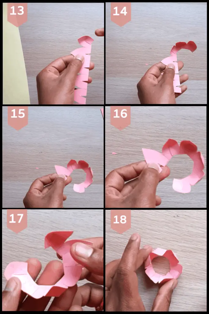 Instructions to make a paper lotus